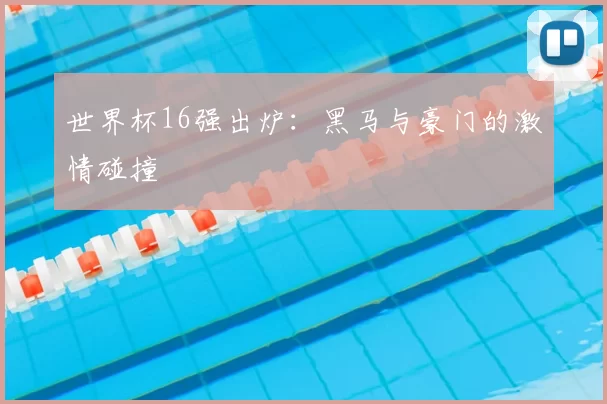 世界杯16强出炉:黑马与豪门的激情碰撞